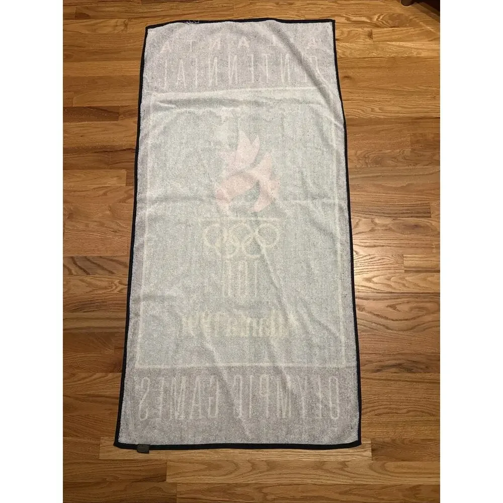 Vtg Atlanta 1996 Centennial Olympic Games Beach Towel 100 Year Anniversary Flame